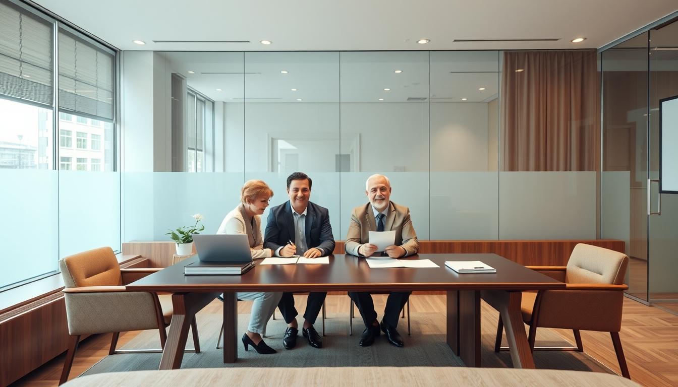 Business agreement signing